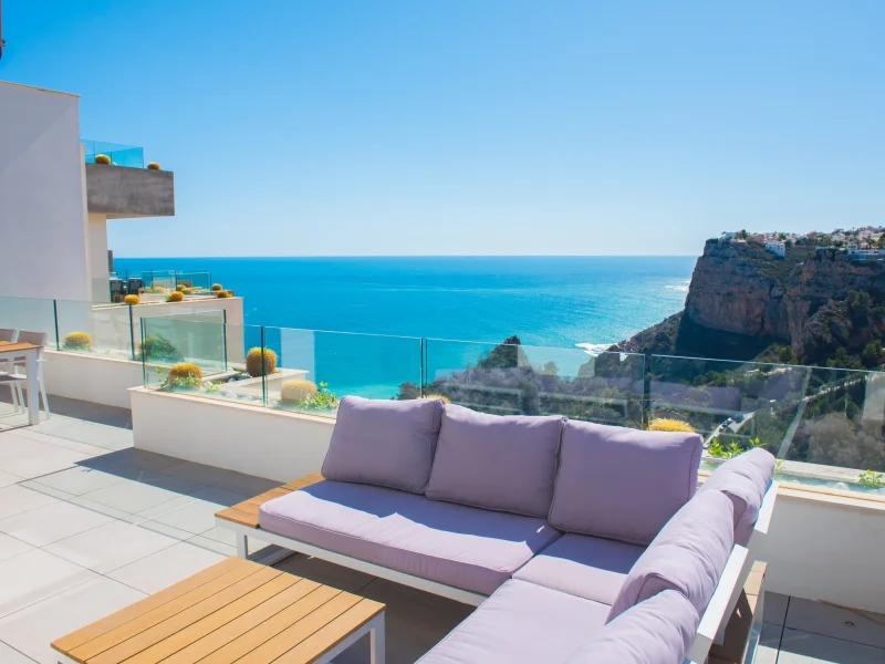 Luxus-Apartment in Benitachell, Cumbre del Sol mit Meerblick