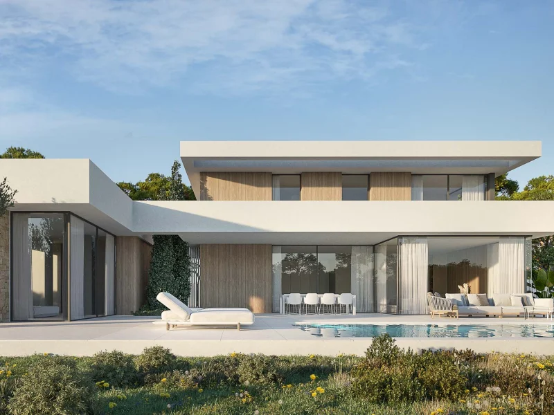 Moderne Villa mit fünf Schlafzimmern und Pool in Moraira
