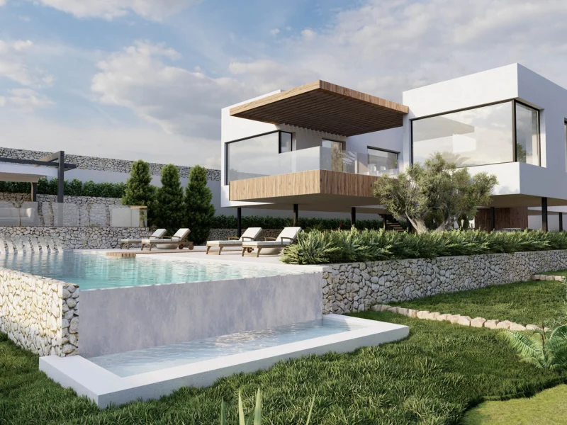 Modernes Villenprojekt in La Corona, Jávea mit Meerblick