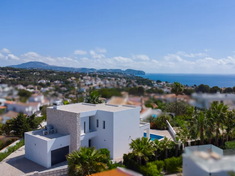 Neubauvilla in Benissa, La Fustera mit Meerblick