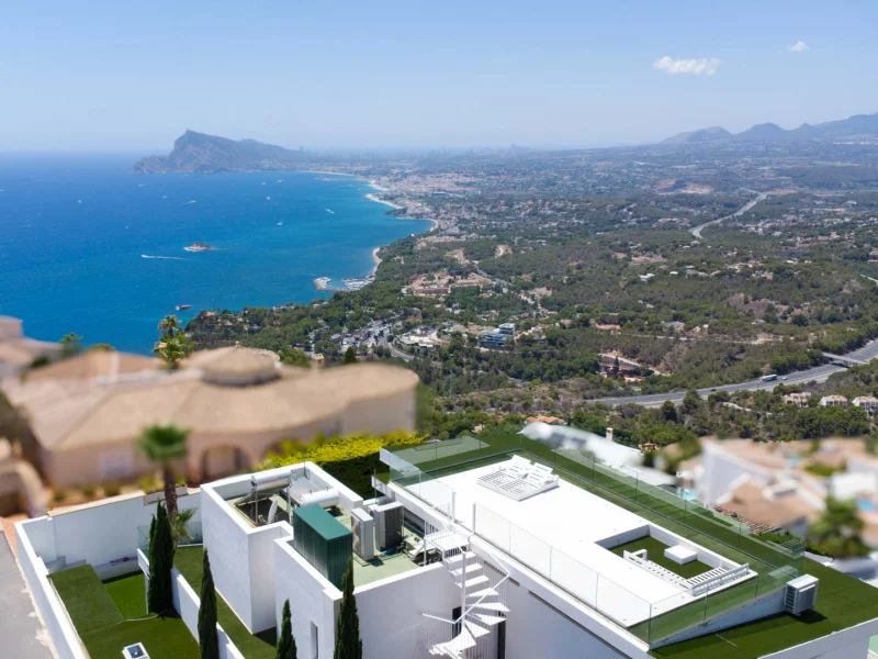Moderne Villa zu verkaufen in Altea Hills mit Panoramablick auf das Meer