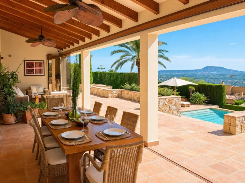 Elegante Villa zum Verkauf in Jávea, am Fuße des Montgó, mit spektakulärer Aussicht