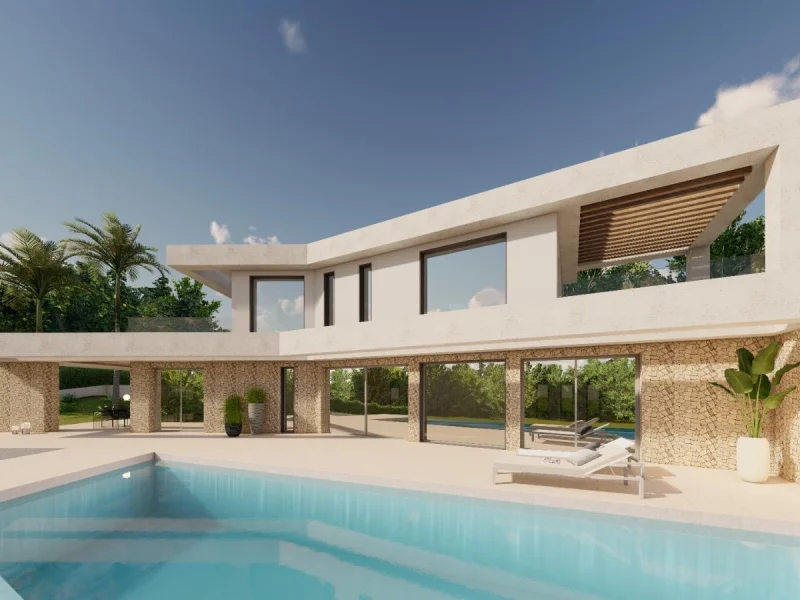 Moderne Neubauvilla in Jávea mit Infinity-Pool