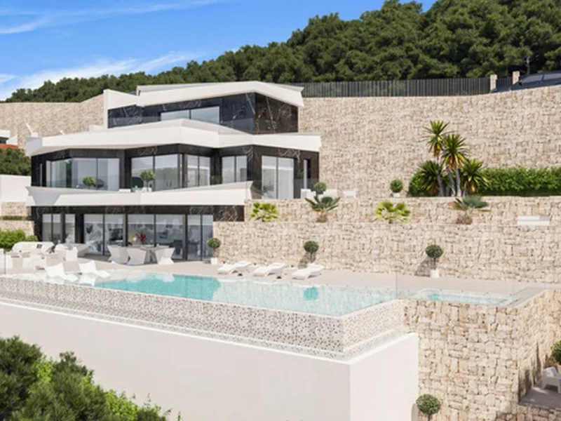 Modernes Chalet in Benissa mit Panoramameerblick