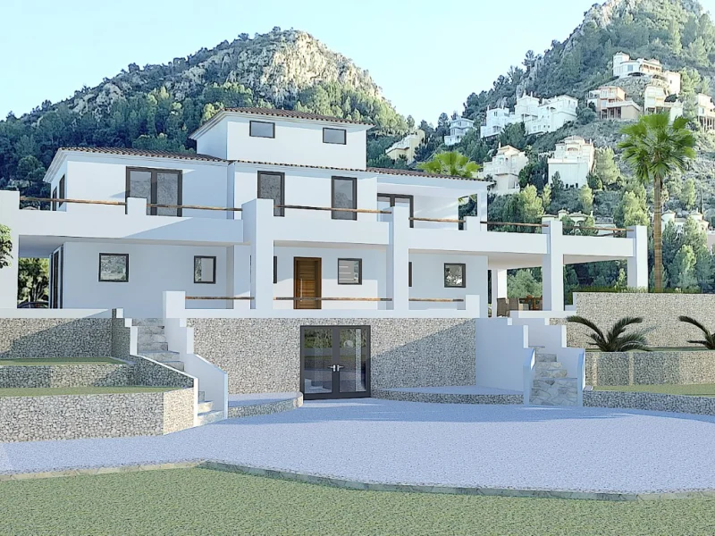 Villa in Pedreguer mit Meerblick und großem Grundstück