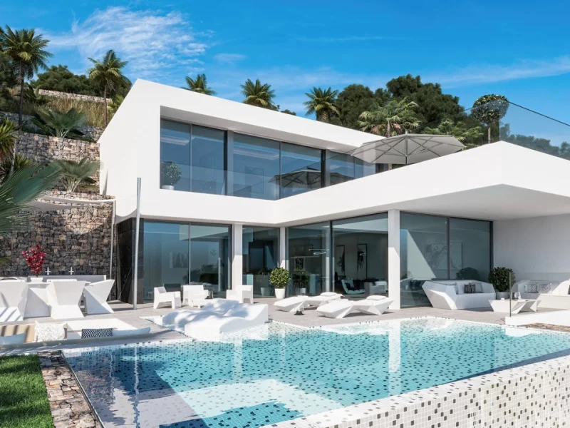 Neu gebaute Villa mit Meerblick in Calpe