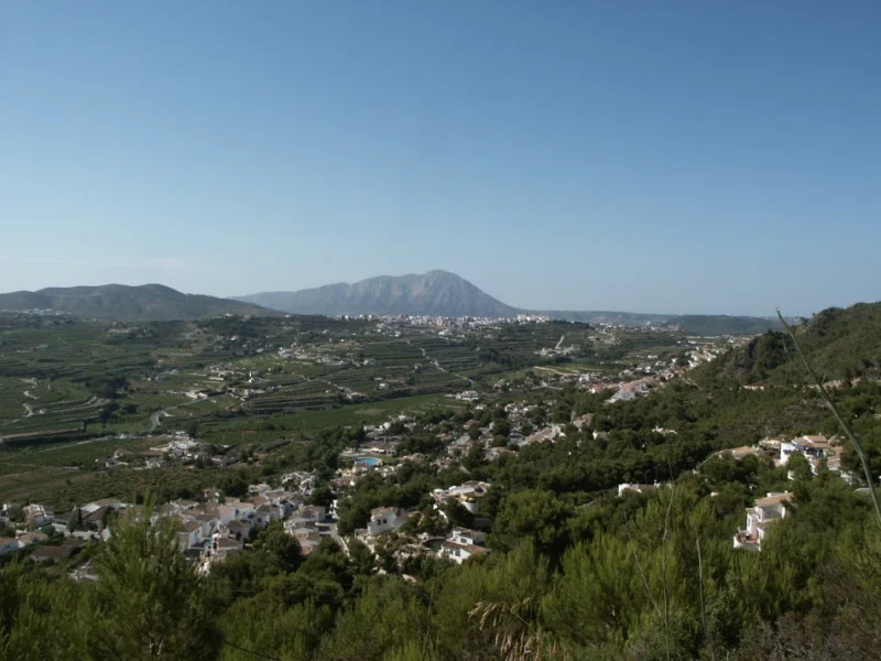Baugrundstück mit Panoramablick und Meerblick in Benitachell