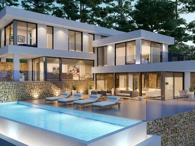 Moderne Villa in Portixol, Jávea mit Meerblick