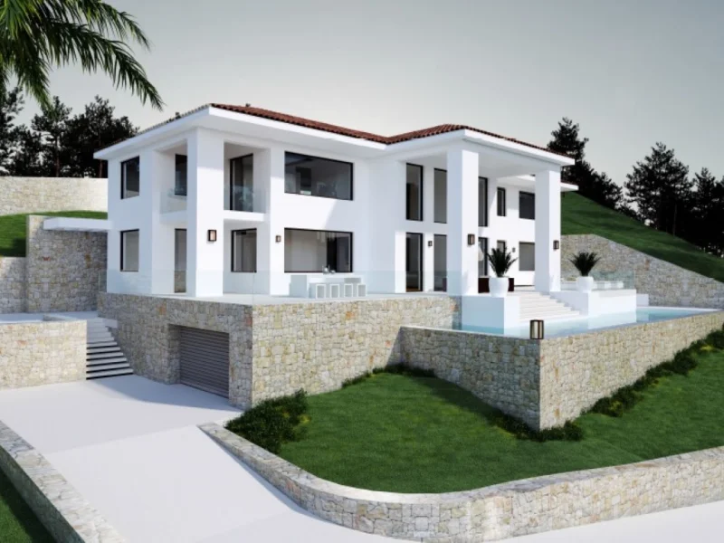Geräumige Villa mit fünf Schlafzimmern in Jávea mit Panoramablick