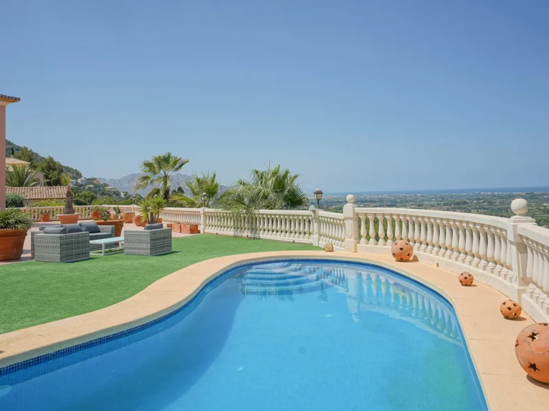 Villa mit fünf Schlafzimmern und Panoramameerblick in La Sella, Pedreguer