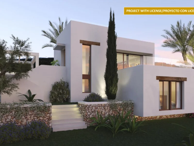 Villa im Ibiza-Stil in Jávea mit Blick auf den Montgó