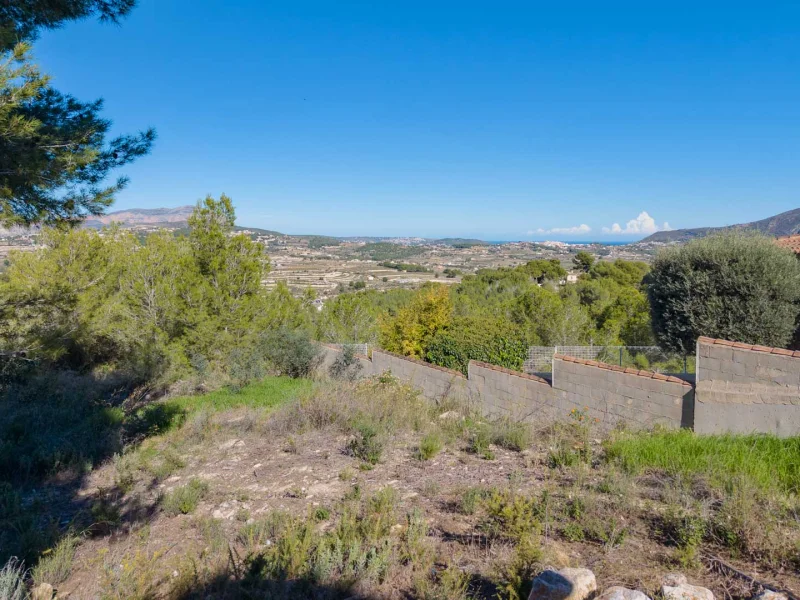 Grundstück mit Meerblick in Benimeit, Moraira