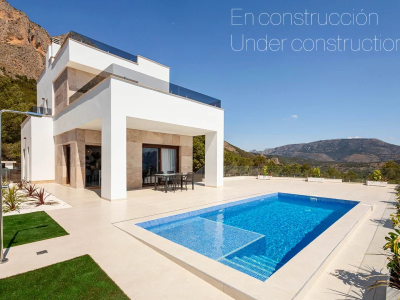 Moderne Villa in Polop mit Meer- und Bergblick