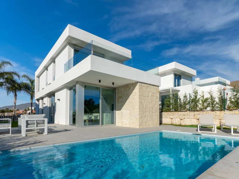Moderne Villa in Finestrat mit privatem Pool und Bergblick