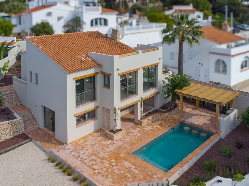 Mediterrane Villa in Benissa, La Fustera mit Meerblick