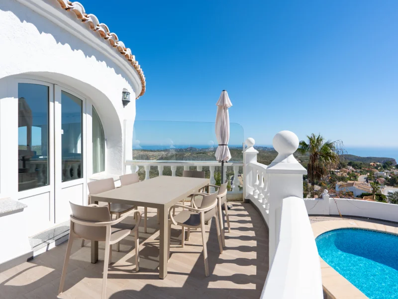 Traditionelle Villa mit Meerblick in Benitachell, Cumbre del Sol