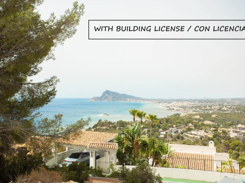 Grundstück mit Meerblick und Baulizenz in Altea Hills, Altea