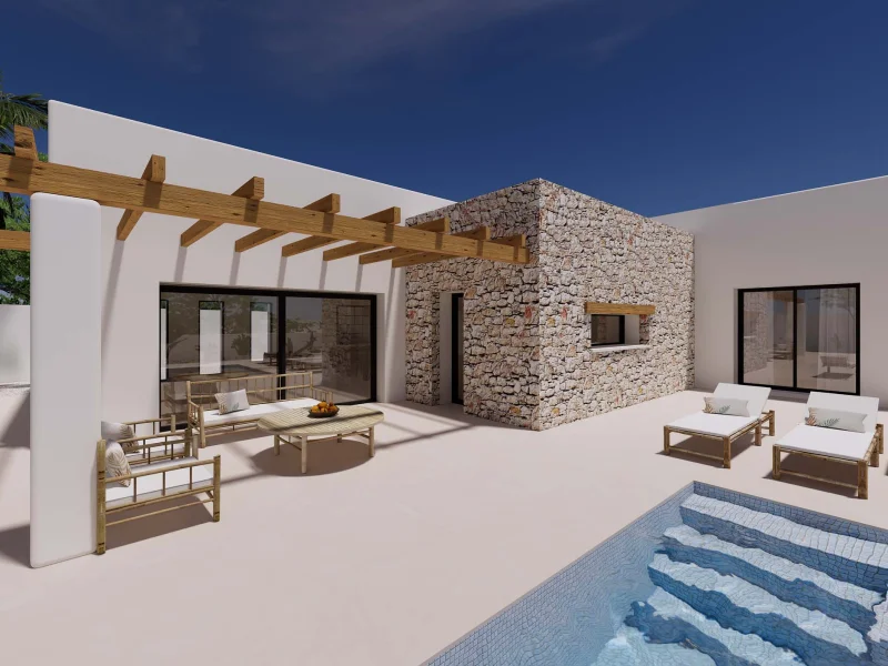 Moderne Villa mit vier Schlafzimmern und privatem Pool in Moraira