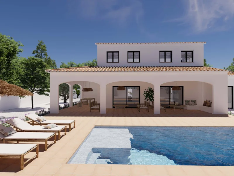 Mediterrane Villa mit privatem Pool in Moraira