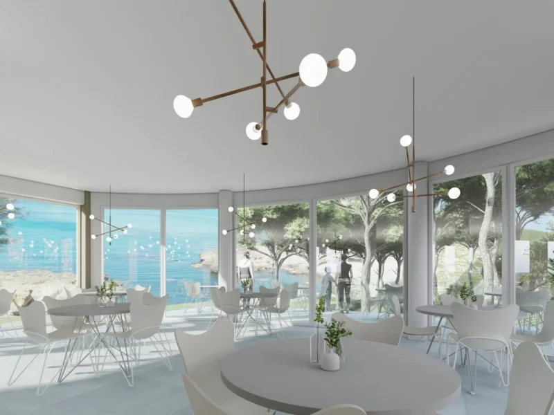 Boutique-Hotel und Strandclub in Jávea, Cala Blanca mit Meerblick