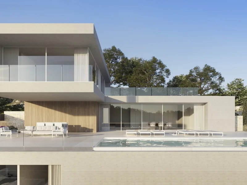 Moderne Neubauvilla mit Meerblick in Montemar, Benissa