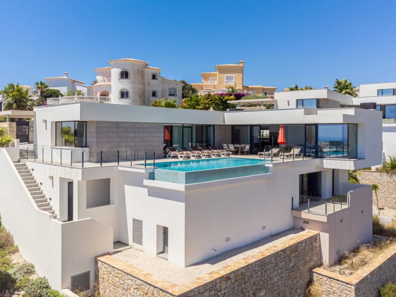 Moderne Villa mit Meerblick in Cumbre del Sol, Benitachell