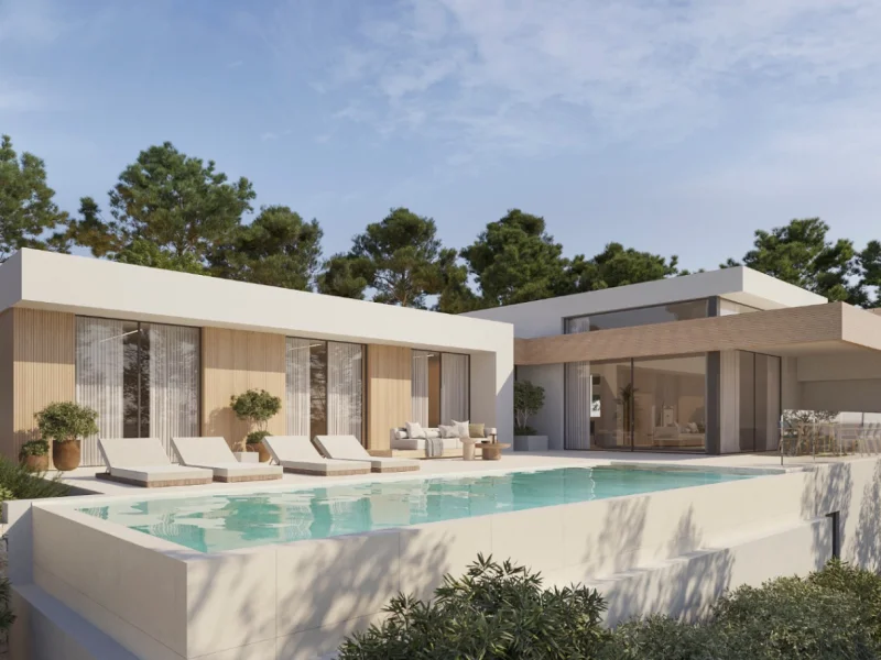 Moderne Neubauvilla in Los Molinos, Benitachell mit Meerblick