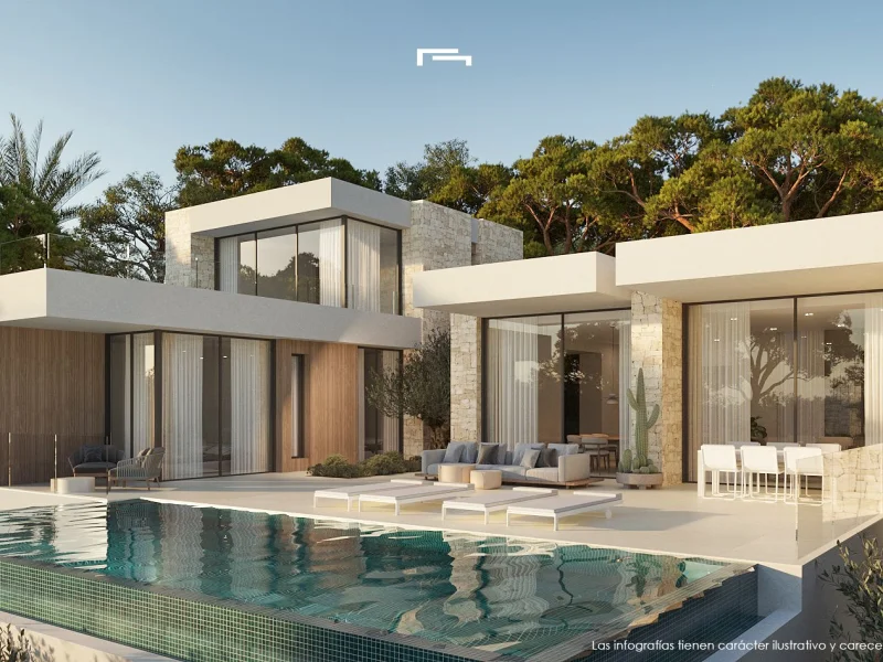 Moderne Villa mit Meerblick in San Jaime, Benissa