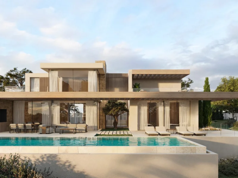 Moderne Villa mit Panoramablick auf das Meer in La Fustera, Benissa