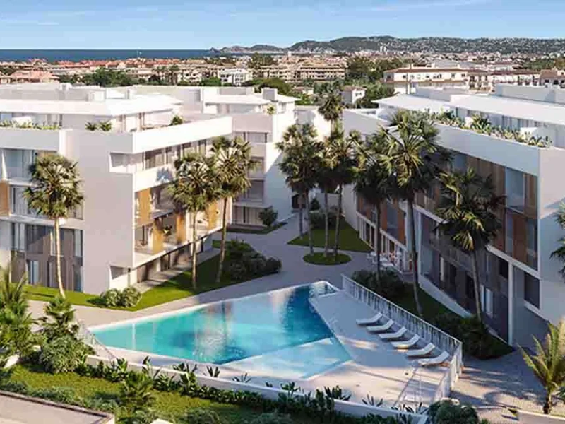 Neubau-Wohnungen in Jávea mit Pool und Fitnessraum
