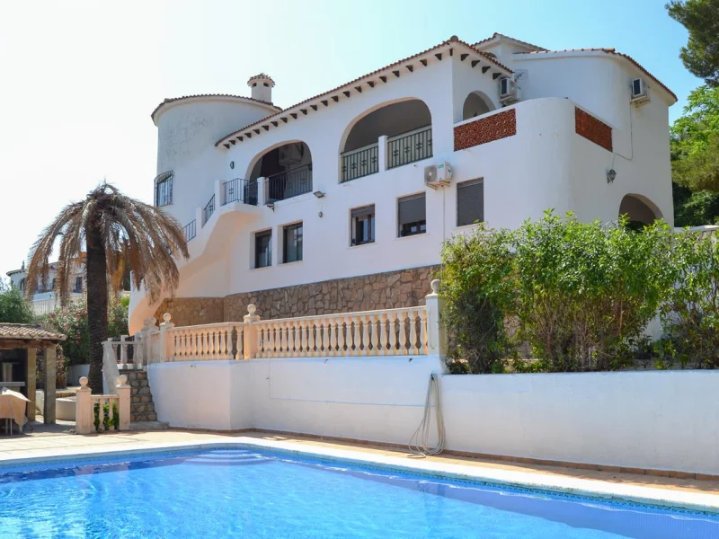 Villa mit Meerblick und Gästeapartment in Pedreguer, Monte Pedreguer
