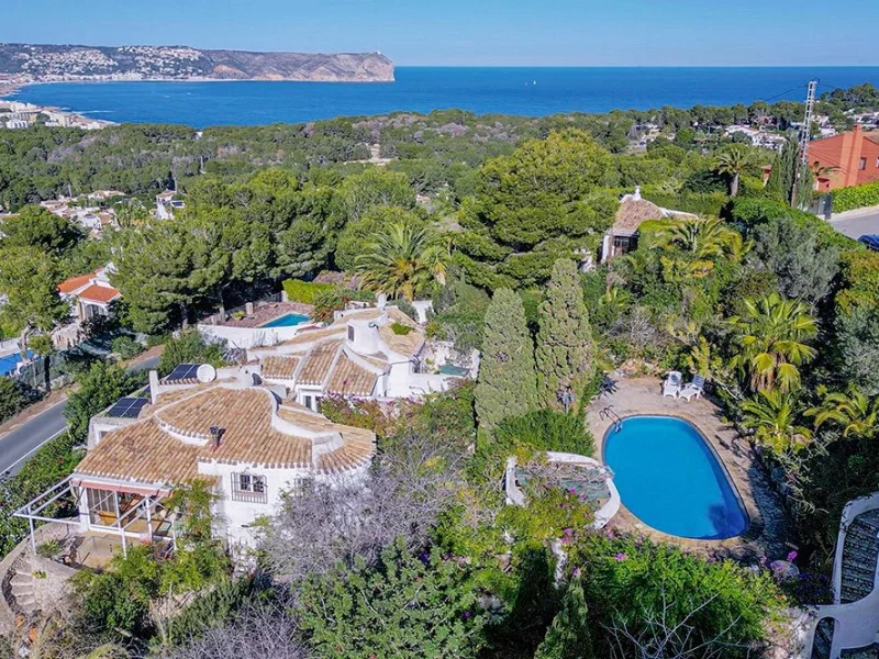 Traditionelle Villa mit Meerblick in Portichol, Jávea