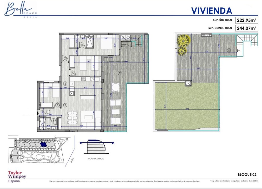 Dénia: Exklusives **Apartamento** Neubau mit 3 Schlafzimmern