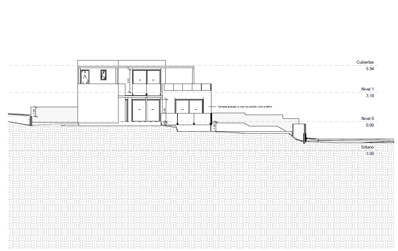 Architektonischer Ansichtsplan