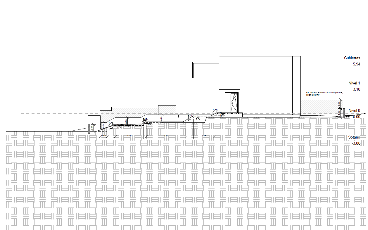 Architektonischer Aufrissplan
