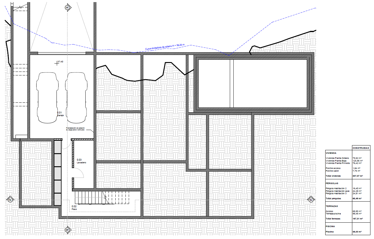 Grundriss des Untergeschosses