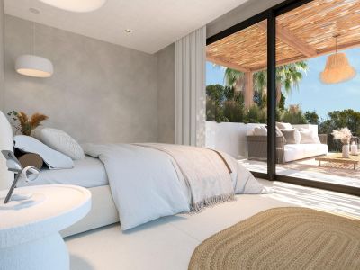 Schlafzimmer mit Terrasse