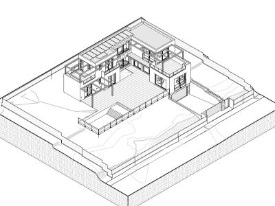 3D-Architekturplan der Villa