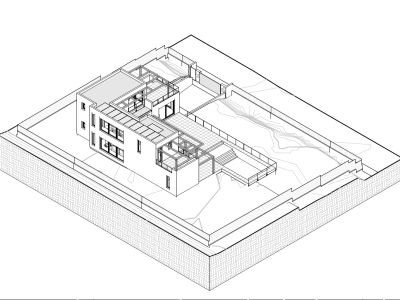 3D-Architekturmodell der Villa