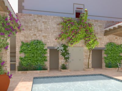 Innenhof mit Swimmingpool