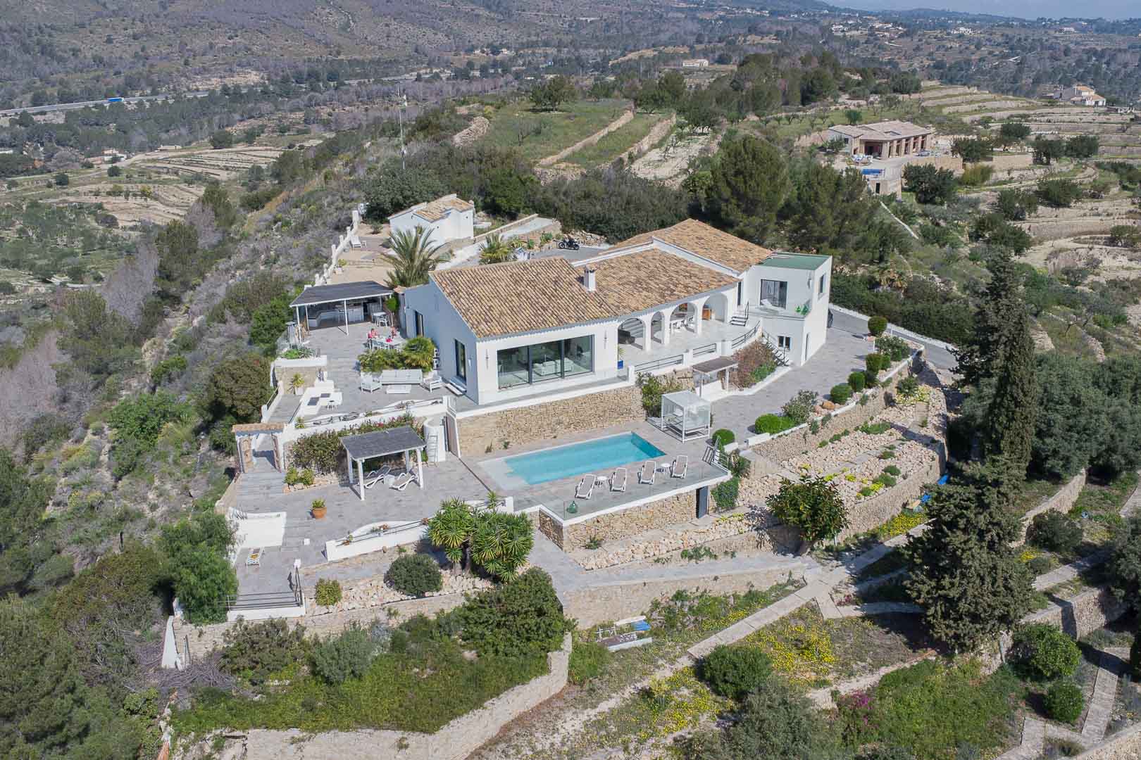 Luftaufnahme der Villa