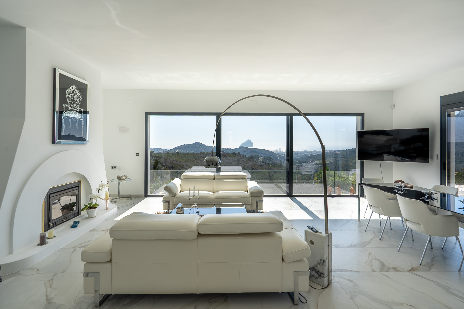 Wohnzimmer mit Panoramablick