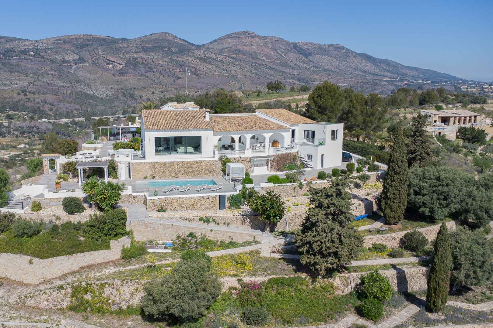 Luftaufnahme der Villa