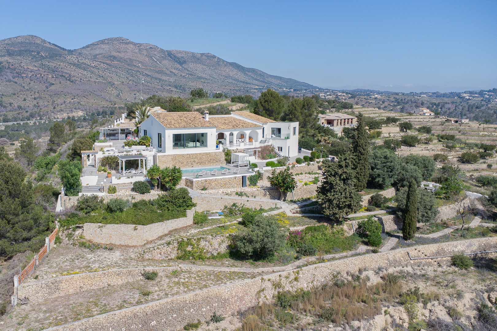 Luftaufnahme der Villa
