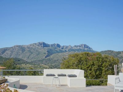 Terrasse mit Bergblick