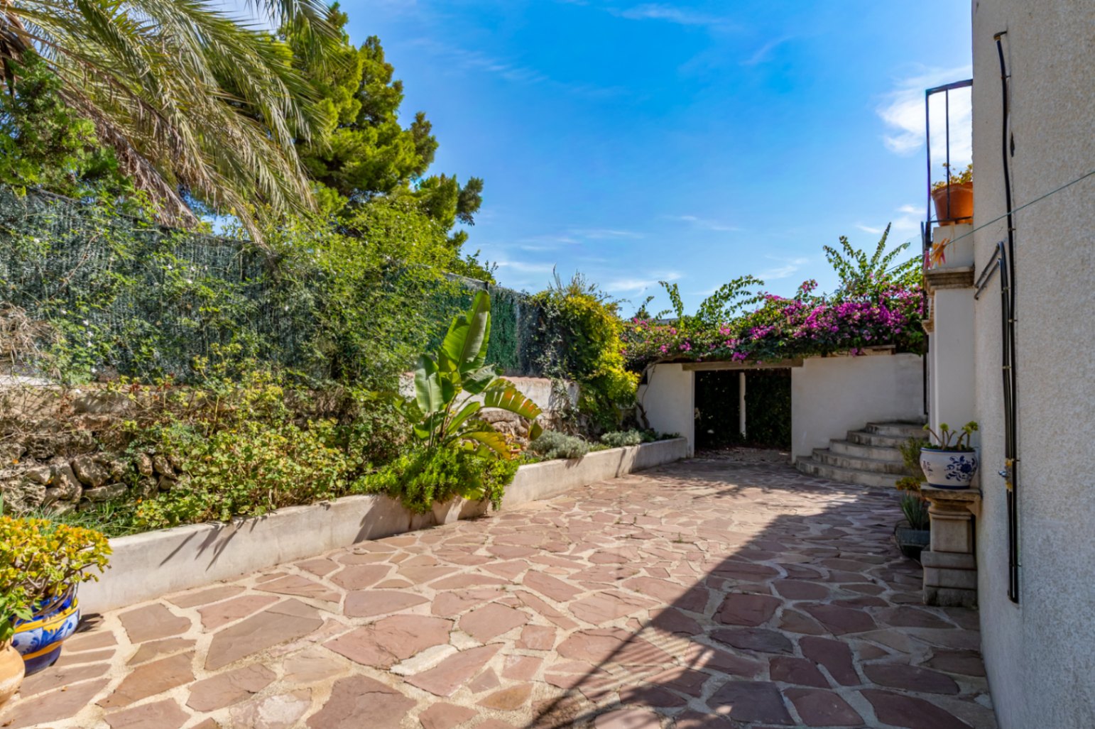Außenpatio und Garten