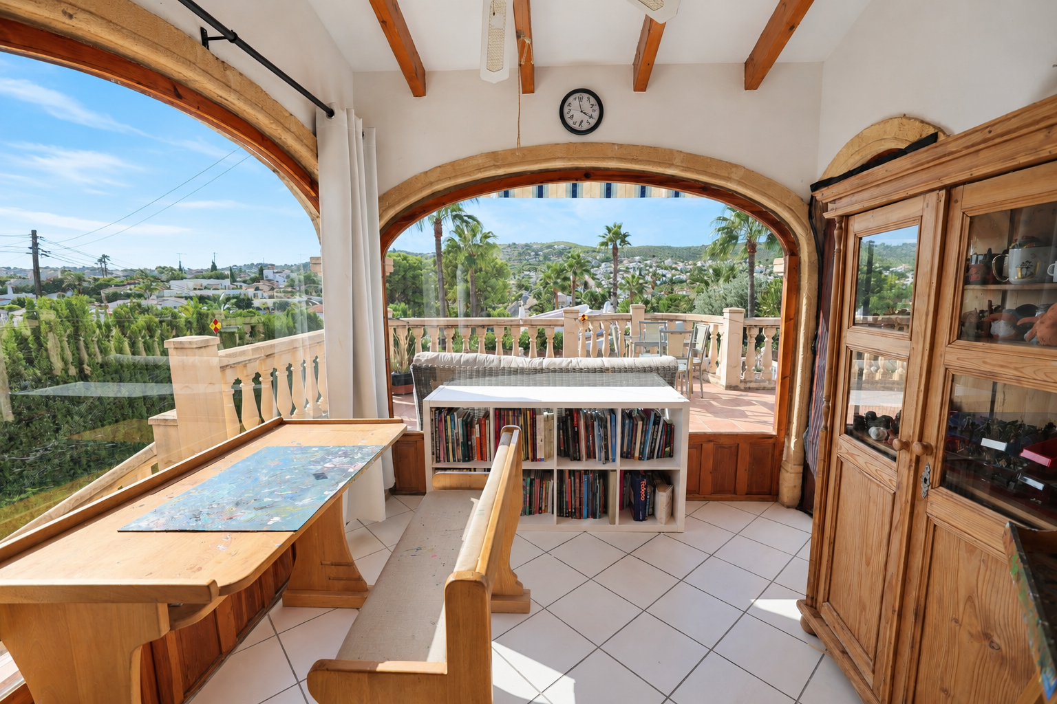 Verglaste Terrasse mit Aussicht