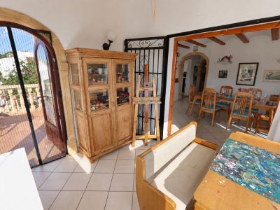 Verglaste Veranda und Esszimmer
