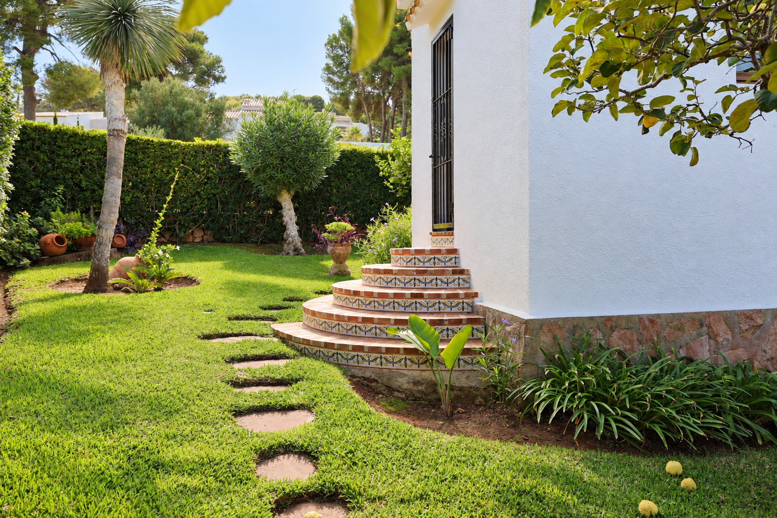 Garten und Außeneingang