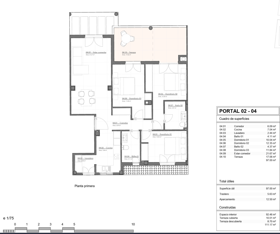 Grundriss der Wohnung